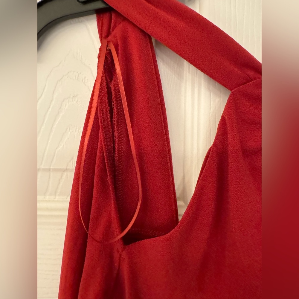 ASTR Wrapped Strap Women’s Red Maroon Rust Polyester Maxi Dress Size Small - Picture 8 of 11